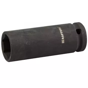 Торцовая головка Kraftool "Industrie Qualitat" 27942-21_z01, ударная, удлиненная (1/2"), FLANK, Cr-Mo, фосфатированная, 21 мм