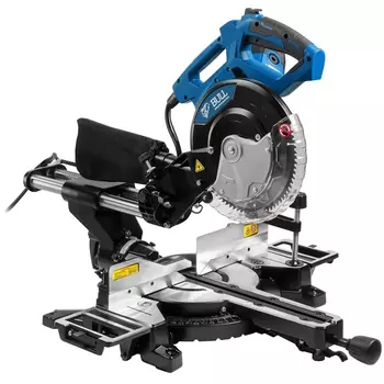 Торцовочная пила Bull CM 2502 0325361, 2 в кор. 1800 Вт, 255 мм, глуб. до 89 мм, шир. до 310 мм, лазер, протяжка