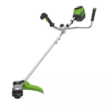 Триммер аккумуляторный Greenworks 2108407UB, 60V, 40 см, бесщеточный с велосипедной ручкой, с 1хАКБ 4Ач и ЗУ