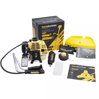 Триммер бензиновый Hanskonner HBT133D (диск/леска)