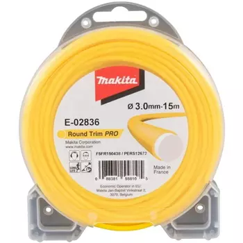 Триммерная леска Makita E-02836, круглая, усиленная, 3 мм х 15 м