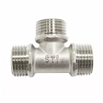 Тройник 1/2" STI н-н-н никелированный