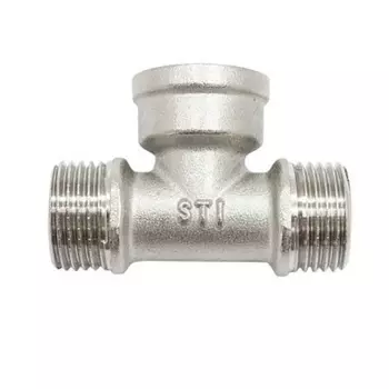 Тройник 3/4" Н-В-Н никелированный