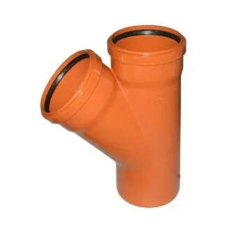 Тройник Контур ф110x110 45гр. рыжий