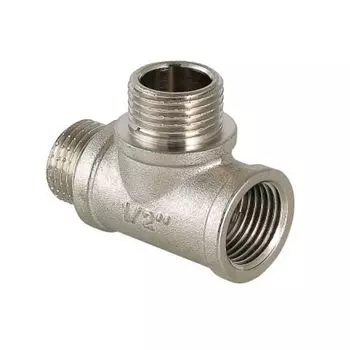 Тройник латунный с двумя переходами Valtec НР 1/2" ВР-НР-НР VTr.133.N.0004