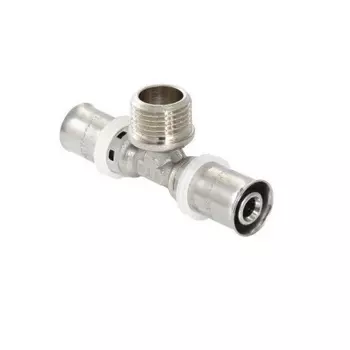 Тройник обжимной Valtec с переходом на НР 16 х 1/2" VTm.333.N.160416