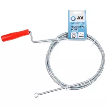 Трос сантехнический пружинный AV Engineering AVE34009025, ф 9 мм, длина 2,5 м