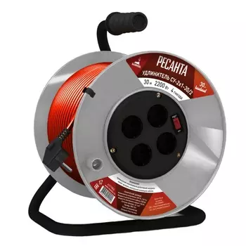 Удлинитель силовой на катушке Ресанта СУ-2х1-30/2 61/118/4