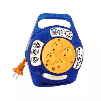 Удлинитель UNIVersal У6-015 ПВС 2х0.75 в закрытом корпусе 4х10м без заземления 9633900