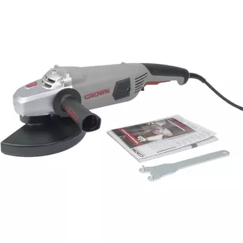 Угловая шлифмашина Crown CT13500-230S (мощность 2200 вт, диаметр круга 230 мм, 6500 оборотов/мин)