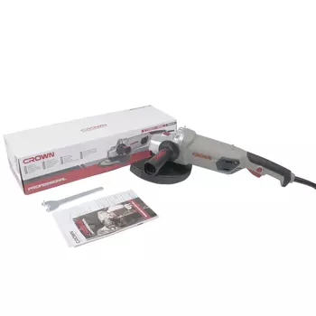 Угловая шлифмашина Crown CT13507-180N (мощность 1500 вт, макс число оборотов/мин 8500, вес 3.6 кг)