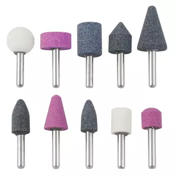 Универсальные профильные шлифовальные насадки в наборе Thorvik GSK10 052632, O 6 мм, 10 предметов