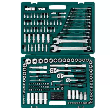 Универсальный набор инструмента Kraftool X Drive, 216 предмета, (1/2"+3/8"+1/4"), (27888-H216)