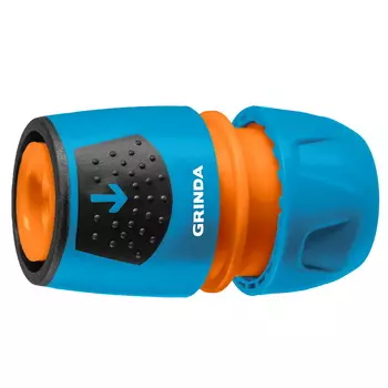 Универсальный соединитель Grinda TU-A 8-426227_z02, 1/2"-3/4", быстросъёмный, с автостопом, пластиковый с TPR, для шланга, PROLine