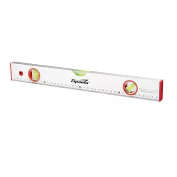 Уровень алюминиевый Sparta 331295, 1000мм, 3 глазка, линейка