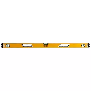Уровень JCB JBL005 коробчатый (магнитный, 2 фрезерованные базовые поверхности, 3 ампулы, крашенный, с ручками, 0,5мм/м, 120см)