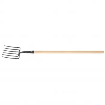 Вилы Россия АРТИ 63805 (6-х рогие, копальные, 195х220х1320 мм, кованые, деревянный черенок)