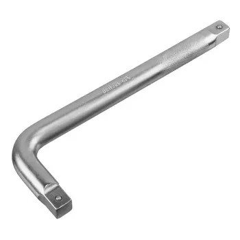 Вороток Г-образный Denzel 14068, 300*100 мм, квадрат 3/4", CrV, матовый хром