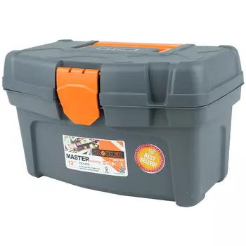 Ящик под инструменты для дачи Blocker Master Economy (12", замок пластик, черный цвет)