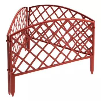 Забор декоративный Palisad "Сетка" 65026, 24х320 см, терракот
