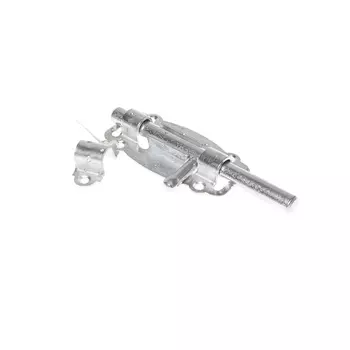 Задвижка дверная Starfix SMP-55778-1, 100 мм круглая, белый цинк