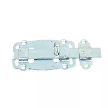 Задвижка дверная Starfix SMP-67647-1, 100 мм, плоская, белый цинк