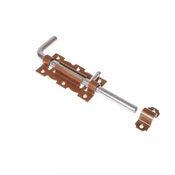 Задвижка дверная Starfix SMP-67868-1, 110 мм, Г-образная, бронзовый металлик