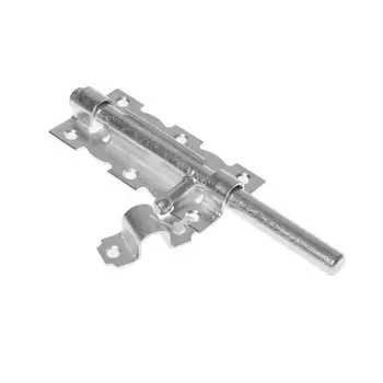 Задвижка дверная Starfix SMP-75996-1, 110 мм, белый цинк