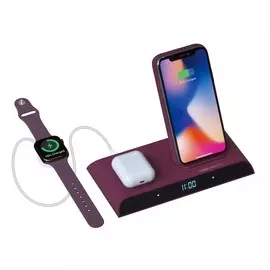 Аккумулятор с PRO док-станцией и функцией беспроводной зарядки Interstep PB 10DQi (10000 мА·ч, 18 Вт, USB-C PD и QC 3.0, USB-A QC 3.0, Qi 10 Вт)