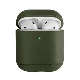 Чехол из натуральной full-grain кожи с комплектом силиконовых амбушюр Uniq Terra для AirPods