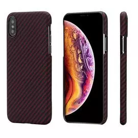 Чехол Pitaka Aramid MagCase Twill для iPhone XS Max Black-Red