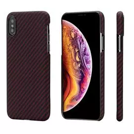 Чехол Pitaka Aramid MagCase Twill для iPhone XS Black-Red
