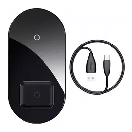 Двойная подставка для беспроводной зарядки Baseus Simple для iPhone и AirPods
