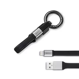 Кабель-брелок MFi Interstep Lightning/USB-A (0,1 м, 2,4 А)