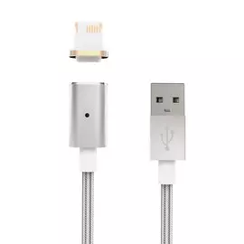 Магнитный кабель с нейлоновой оплёткой Interstep Lightning/USB (1,2 м)