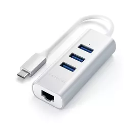 Мультипортовый адаптер Satechi ST-TC2N1USB31A с одинарным коннектором USB-C (3 USB-A 3.0, Gigabit Ethernet)