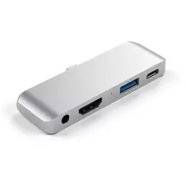 Мультипортовый адаптер Satechi ST-TCMPH USB-C для iPad Pro (USB-C PD 18 Вт, USB-A 3.0, HMDI 4K 30 Гц, 3,5 мм)