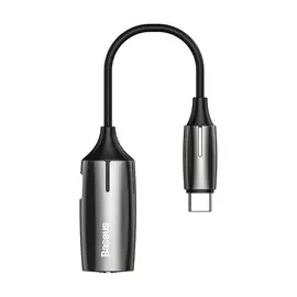 Переходник c возможностью параллельной зарядки Baseus 2-in1 USB-C – 3.5mm + USB-C L60