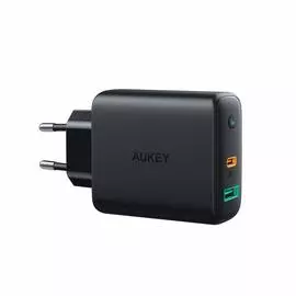 Сетевое зарядное устройство Aukey PA-D1 (USB-C, USB-A, 30 Вт, Power Delivery)