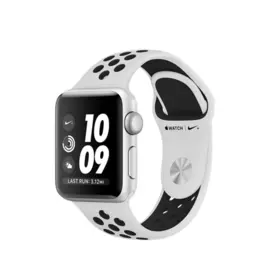 Умные часы Apple Watch Series 3 Nike+ GPS, 38mm , серебристый алюминиевый корпус, спортивный браслет цвета «чистая платина/чёрный»