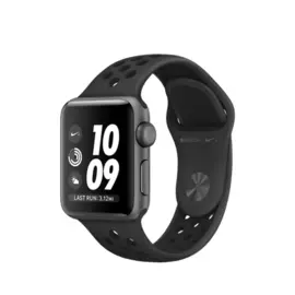 Умные часы Apple Watch Series 3 Nike+ GPS, 38mm, корпус из алюминия цвета «серый космос», спортивный ремешок Nike цвета «антрацитовый/чёрный»