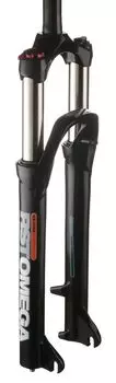 Амортизационная вилка RST Omega TNL 27.5" (черный 27.5" 100 мм эксцентрик 9 мм шток 1 1/8" (28.6 мм), сталь для дисковых тормозов)