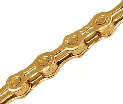 Цепь KMC X10EL Ti-N 10 скоростей, замок (золотой 114 звеньев)