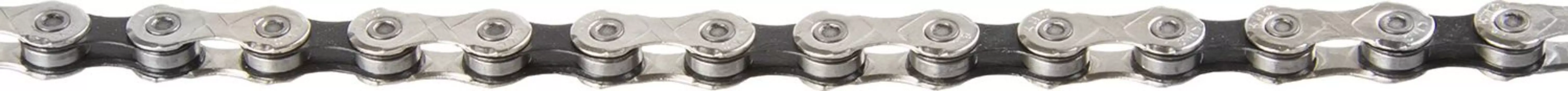 Цепь KMC X11 11 скоростей, замок (серебристый / черный 118 звеньев)