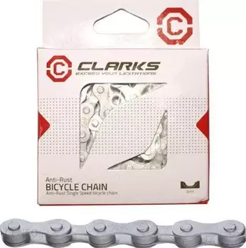 Цепь с антикоррозийным покрытием CL8-RB CLARK'S 6/7/8 скоростей, замок (серебристый)