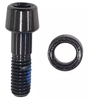 Черный хром-молибденовый болт Deda М5 с гайкой (Zero '19) (черный 16 мм)