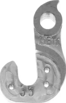 Держатель заднего переключателя "петух" Meta №35 фрезерованный (серебристый)