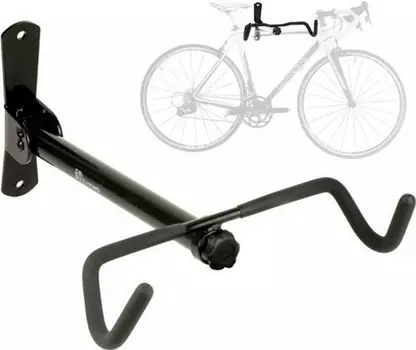 Горизонтальный кронштейн для настенного крепления велосипеда Bike Hand YC-30A складной (черный)
