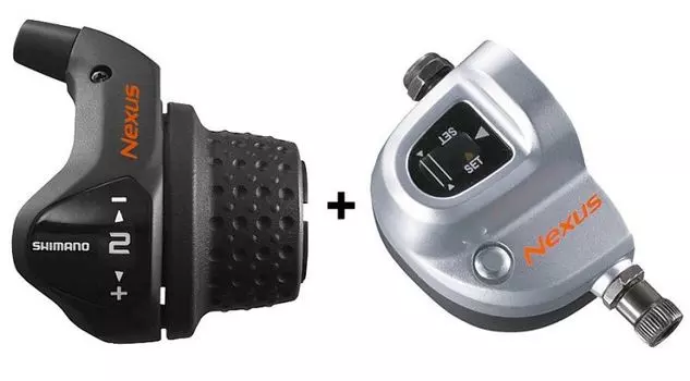 Грипшифт Shimano Nexus SL-3S41E с блоком крепления к планетарной втулке на 3 скорости (1800 мм)