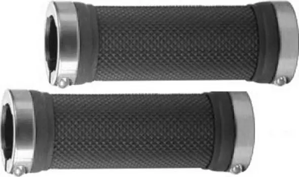 Грипсы укороченные ACME на замках (черный / серебристый)